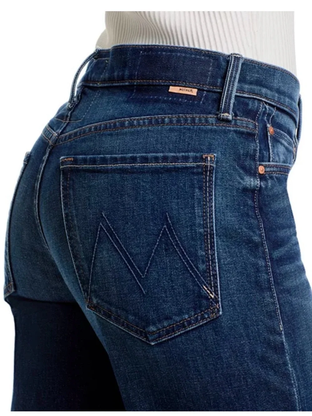 MOTHER Lil Tomcat Roller Skimp Wide leg Jeans in Perfectly Imperfect Wash - Picture 5 of 6